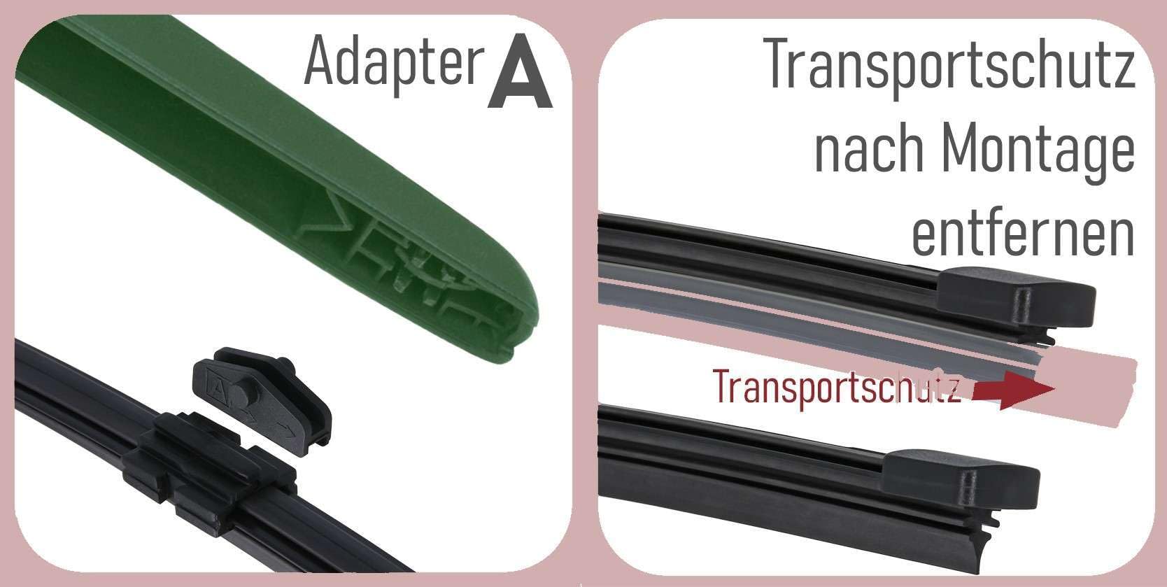 Recambo Tergicristalli anteriori compatibili per Audi A4 B6 B7 |LIMO AVANT CAABRIO | 11.2003-2008 (set da 2: 550 mm/550 mm