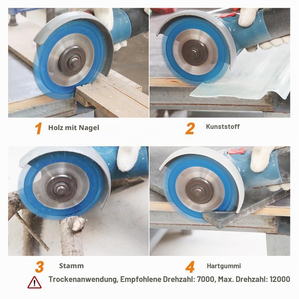 Multi Sägeblatt Trennscheibe 125mm- BRSCHNITT Hartmetall Trennscheibe Laube 22.23/15.875MM für Stämme, wurzeln, holz, feste gummi, kunststoff