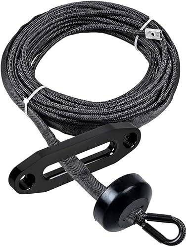 Miniatura 11 de Astra Depot Cuerda de cabrestante sintética de 12 hebras, 50 pies x 1/4 pulgadas, 7000 libras, protección contra el calor, ATV, UTV, KFI SUV, coche