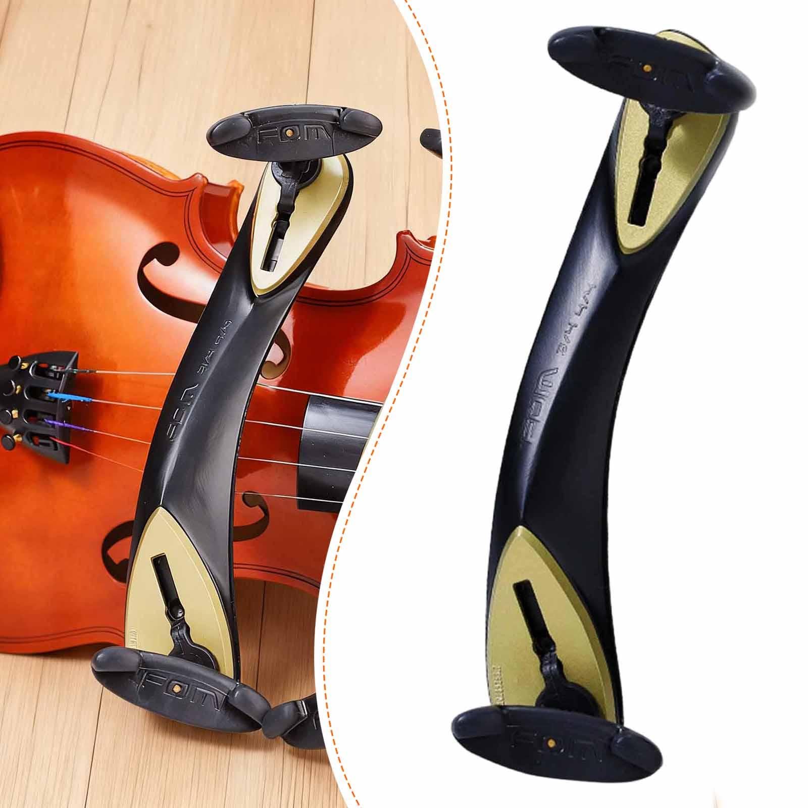 Milageto Reposacuellos para Violín con Almohadilla Plegable de Espuma EVA Pies de Goma Protectores Y Ajuste de Altura Personalizable Accesorio Ideal para, Negro