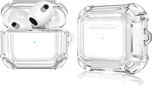 Funda transparente compatible con Airpods 3 2021 de 3 generación, funda para mujeres y hombres, funda protectora completa de silicona de primera