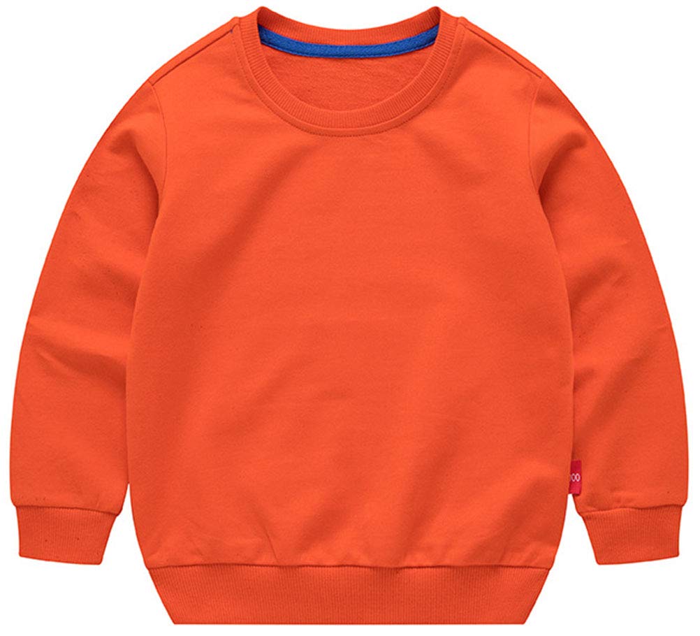 PTPuke Toddler Boys Girls Solid Cotton Thin Sweatshirt Long Sleeve top T-Shirts