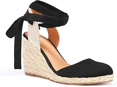 Amazon.com | Juliet Holy Womens Lace up Espadrilles Closed