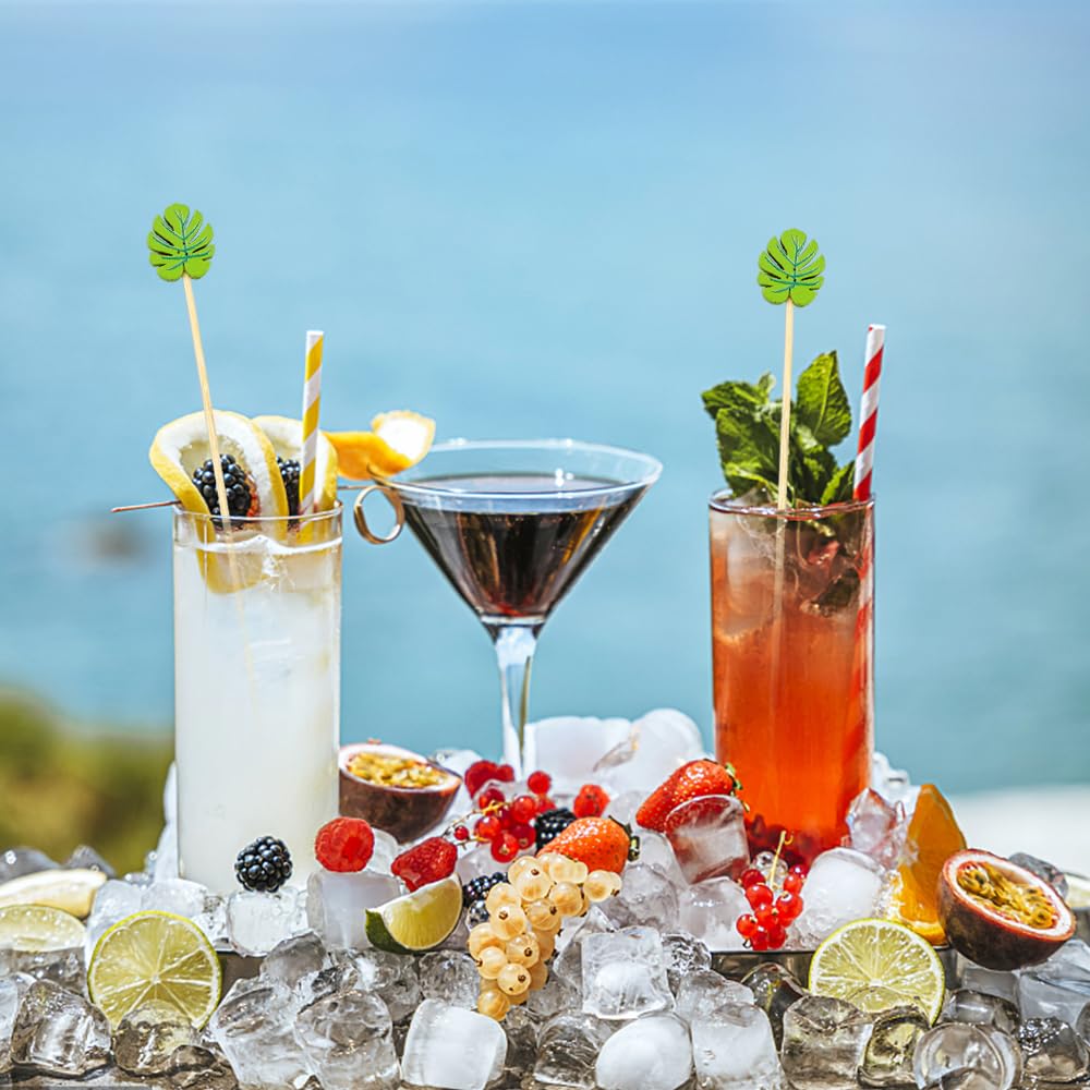 100 Piezas Palos de Cóctel,Palillos para Aperitivos 12cm Pinchos Comida de Dedo Palillos de Cóctel Brochetas de Bambú para Adecuado para Bar, Fiestas y Cumpleaños, Fiesta de Fruta