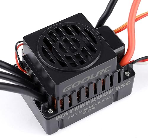 Miniatura 4 de GoolRC Motor sin escobillas Actualización impermeable 3660 3300KV Motor sin escobillas con 60A ESC Combo Set para 1/10 RC Car Truck
