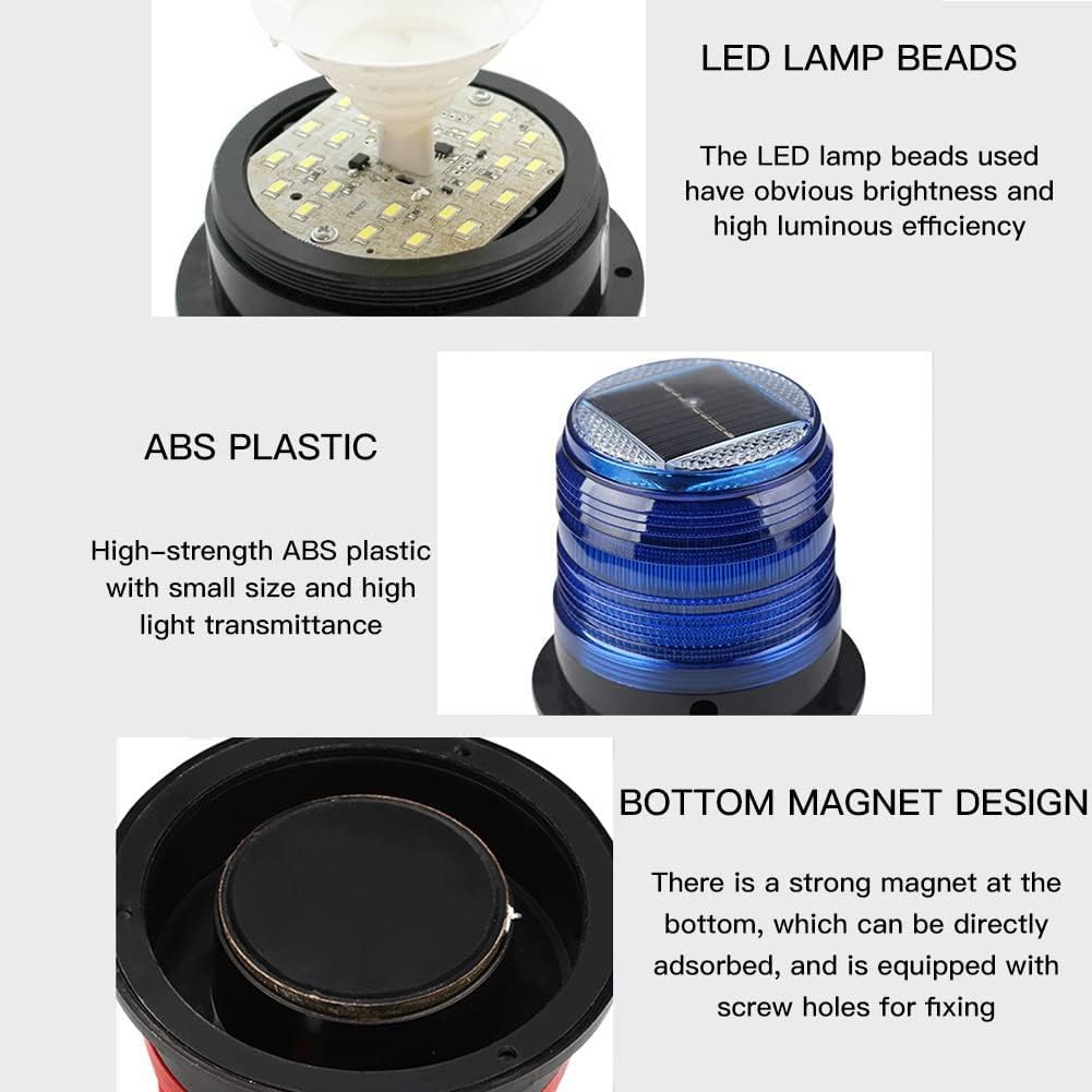 LED-Ankerlicht für Schiffsboot- und Yacht-Navigation – solarbetrieben, wasserdicht und staubdicht Bogen- und Heck-Bootsleuchten