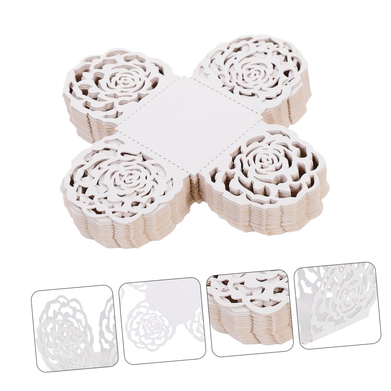 Ciieeo 5 Juegos Bandeja De Chocolate Separador De Chocolate Decoración De Chocolate Papel De Embalaje De Chocolate Cajas De Galletas Neto Envoltura De Chocolate De Boda 100 Uds * 5
