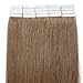 Produktbild Tape extensions echthaar 50cm Remy Echthaar Haarverlängerung Tape In 20 Tressen 50g #6 Mittelbraun