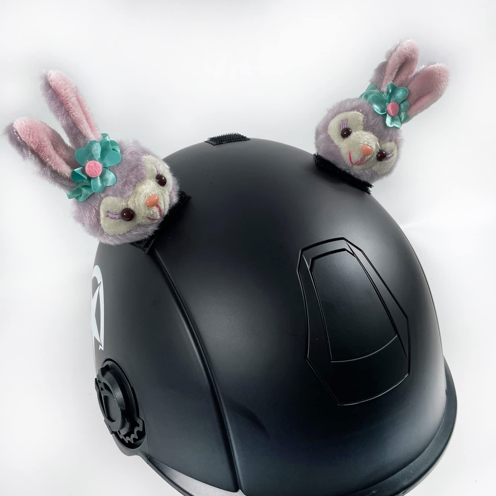 Hai Hong Helmet Cat Ears Crystal Helmet Accessories Decoration for Motorcycle,Snowboarding, Skiing, Biking, Cycling, Skating Costume Cosplay for Kids and Adults 2PCS,Orange