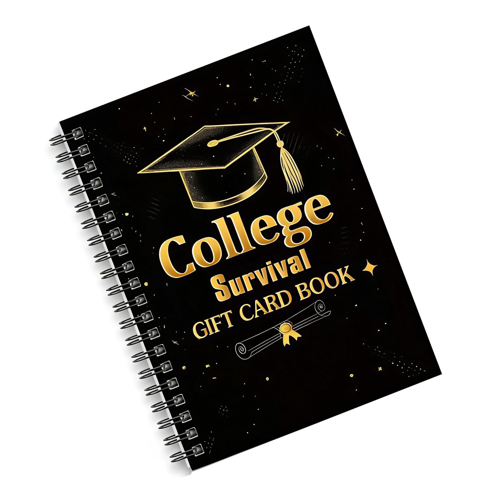 Whoasyst 13x18cm Twin Coil Binding Graduation Card Holder Organiser for Multiple Greeting Cards Portable Card Supervisor