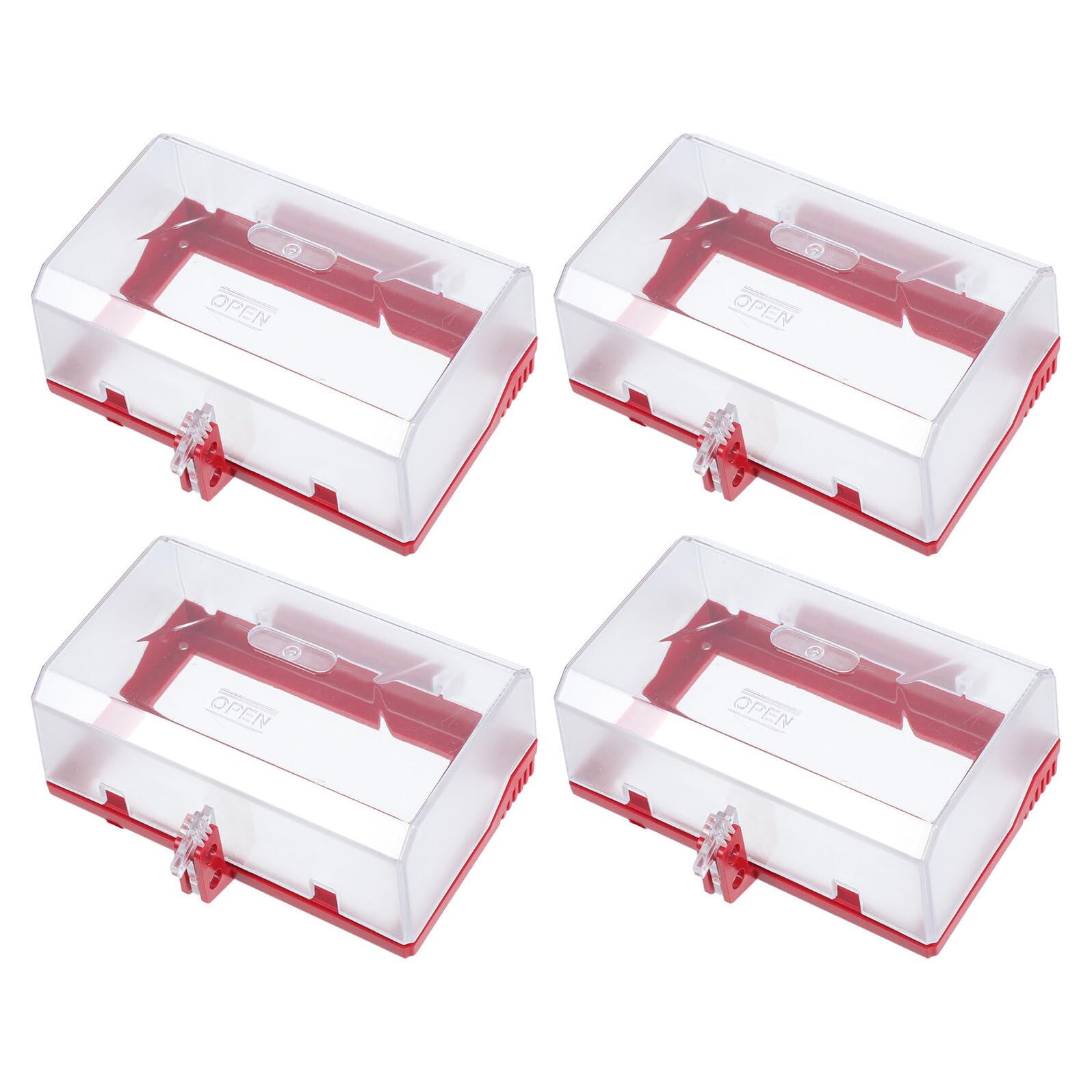Hemobllo 4 Stück Teiliges Abschließbarer Steckdosenschutz Wasserdichte Transparente Elektrische Schutzbox für Wandsteckdosen Stoßfest und Kindersicher Geeignet für Innen Außenbereiche Wie