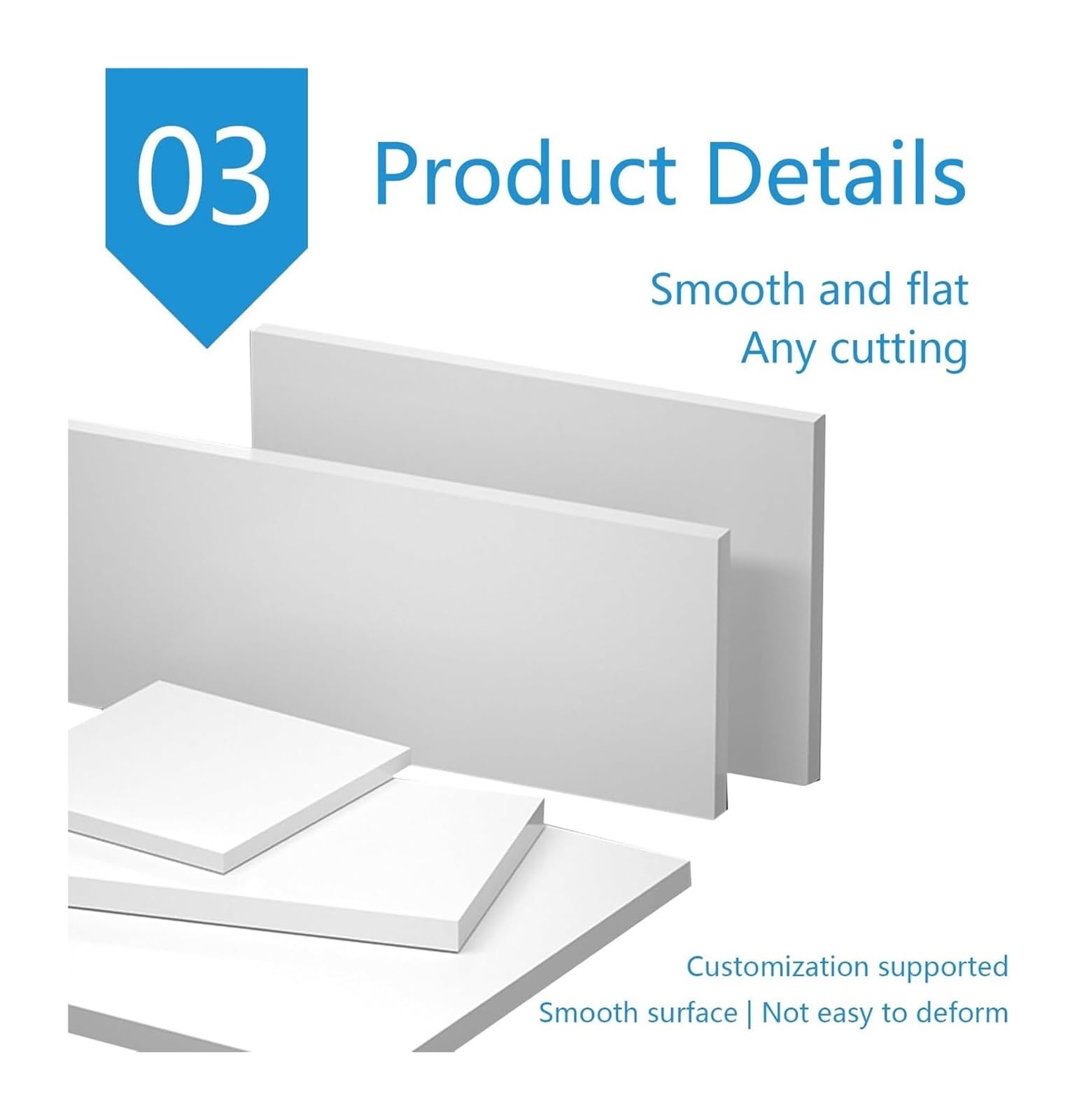Płyta plastikowa UPVC, Biała Płyta PCV, 20 Mm, Wiele Rozmiarów, 2 Sztuki W Zestawie Do Modelarstwa(400mm x 400mm)