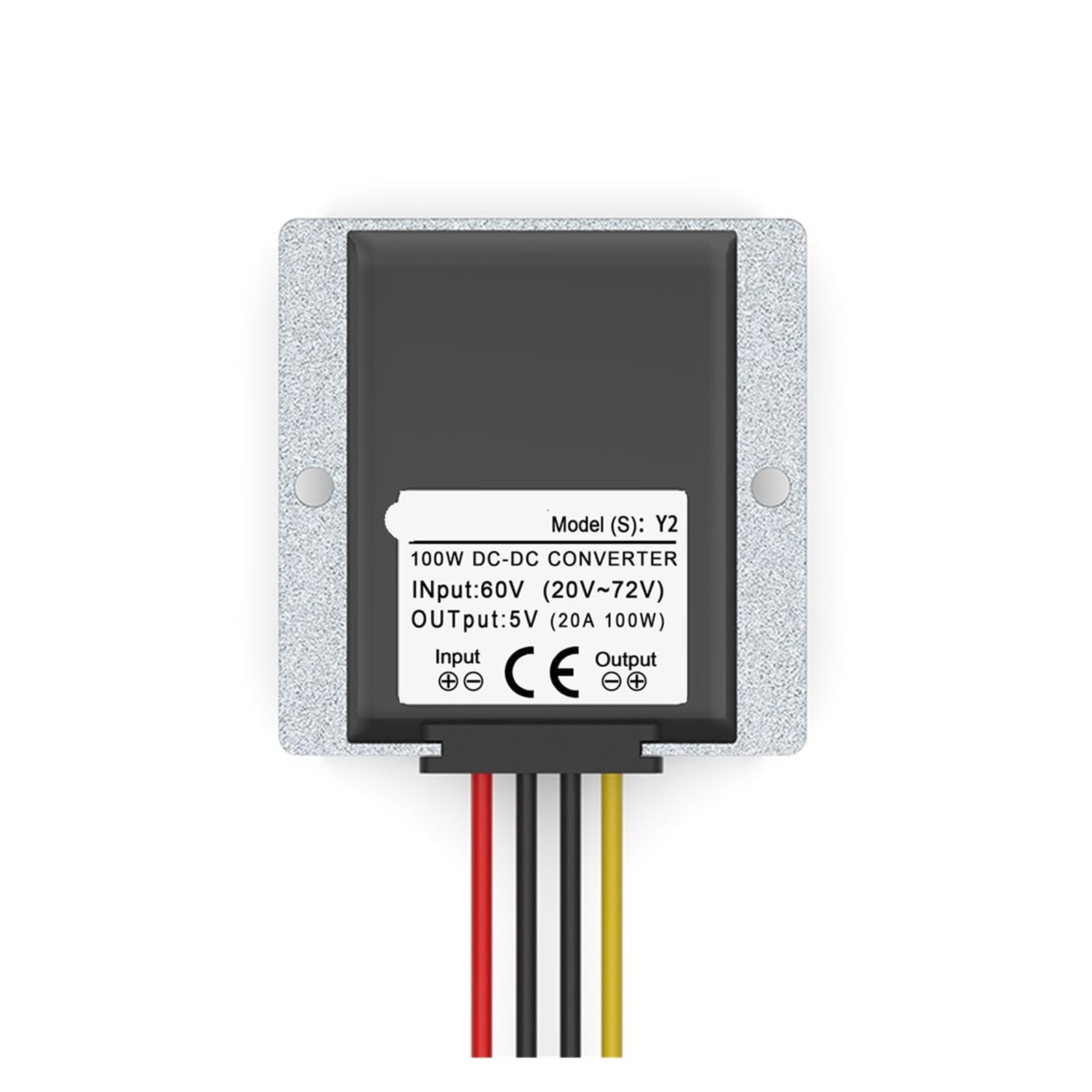 Przetwornica redukcyjna DC-DC 60 V na 5 V (wejście 20 V do 72 V, wyjście 20 A), konwerter zasilania stałego napięcia