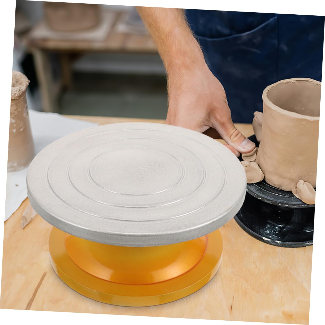 2 Pezzi Rotanti Tavolo Girevole per Decorare Torte Supporto Stabile per Torta Strumento Preparazione di Torte