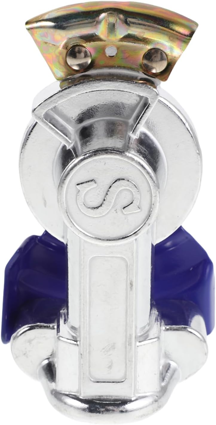 Luxshiny Semi Truck Aluminum Gladhand Air Hose Coupling Connector 1/2 Inch Blue Spiral Pipe for Emergency Service Trailer Airline Fittings