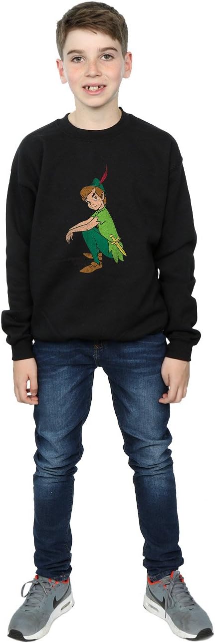 Disney Boys Peter Pan Classic Peter Sweatshirt 12-13 years Black