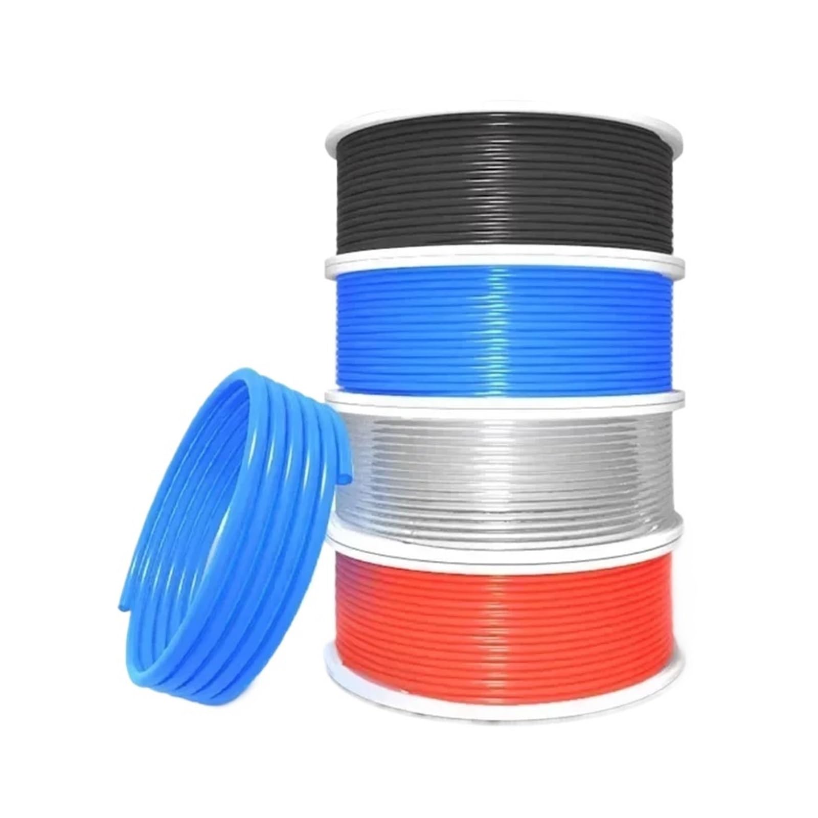 Manguera de poliuretano for componentes aire (10/20 metros, 4 mm, 6, 8, 10 y 12 mm) for compresores neumáticos(Transparent 10m,12x8mm)