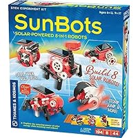 Thames & Kosmos SunBots: Solar-Powered 8-in-1 Robots STEM Experiment Kit | Build 8 Cool Solar-Powered Robots | No Batteries Required | Learn About Solar Energy & Technology | Solar Panel Included