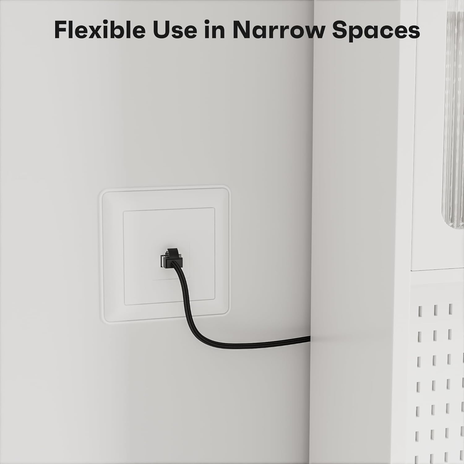 Slim CAT6 Ethernet Cable 10 FT (10-Pack), Snagless Cat 6 Patch Cable, Nylon Braided, 1Gbps, Internet Network Cables, Ultra Slim Cat6 Cables, UTP, Black Cables -10 Pack