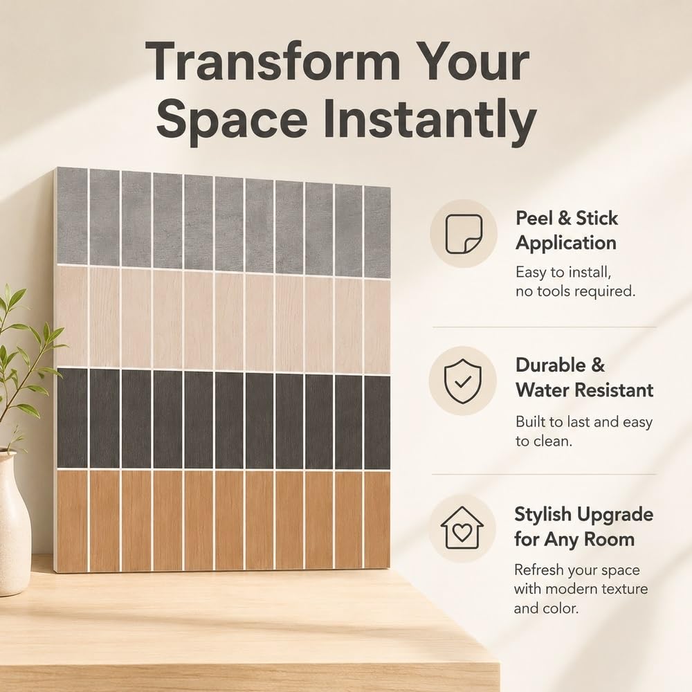 Revestimientos de paredes Paneles Pared Decorativos Peel Stick Accent