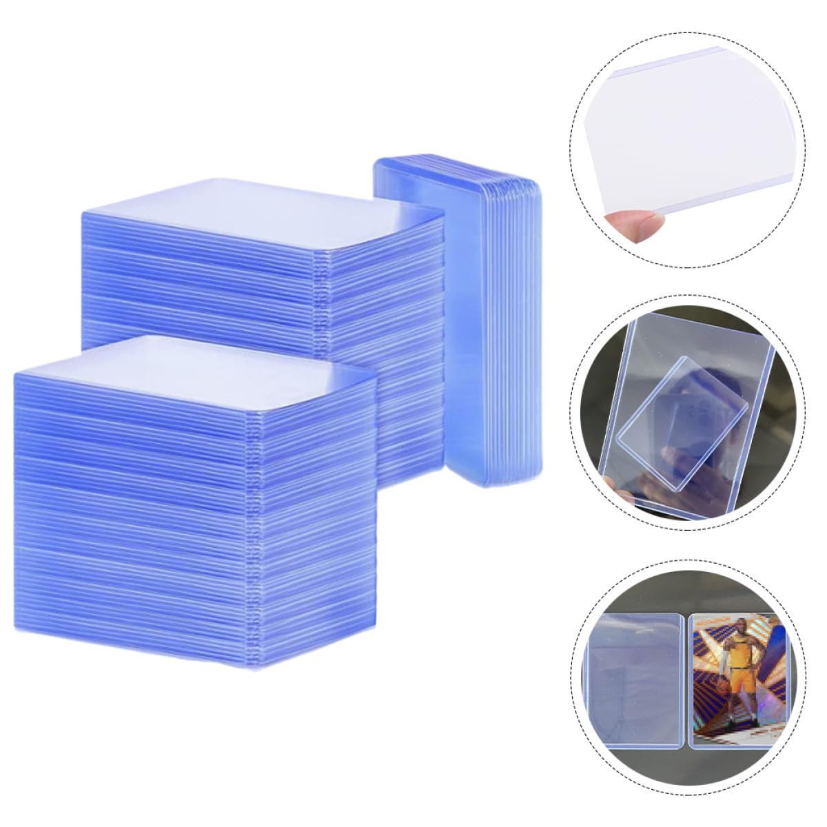 YARNOW Fundas Transparentes y Diseño Resistente de Pvc para Cartas Coleccionables 100 Alta Durabilidad para Proteger Tarjetas de Juego y Colecciones