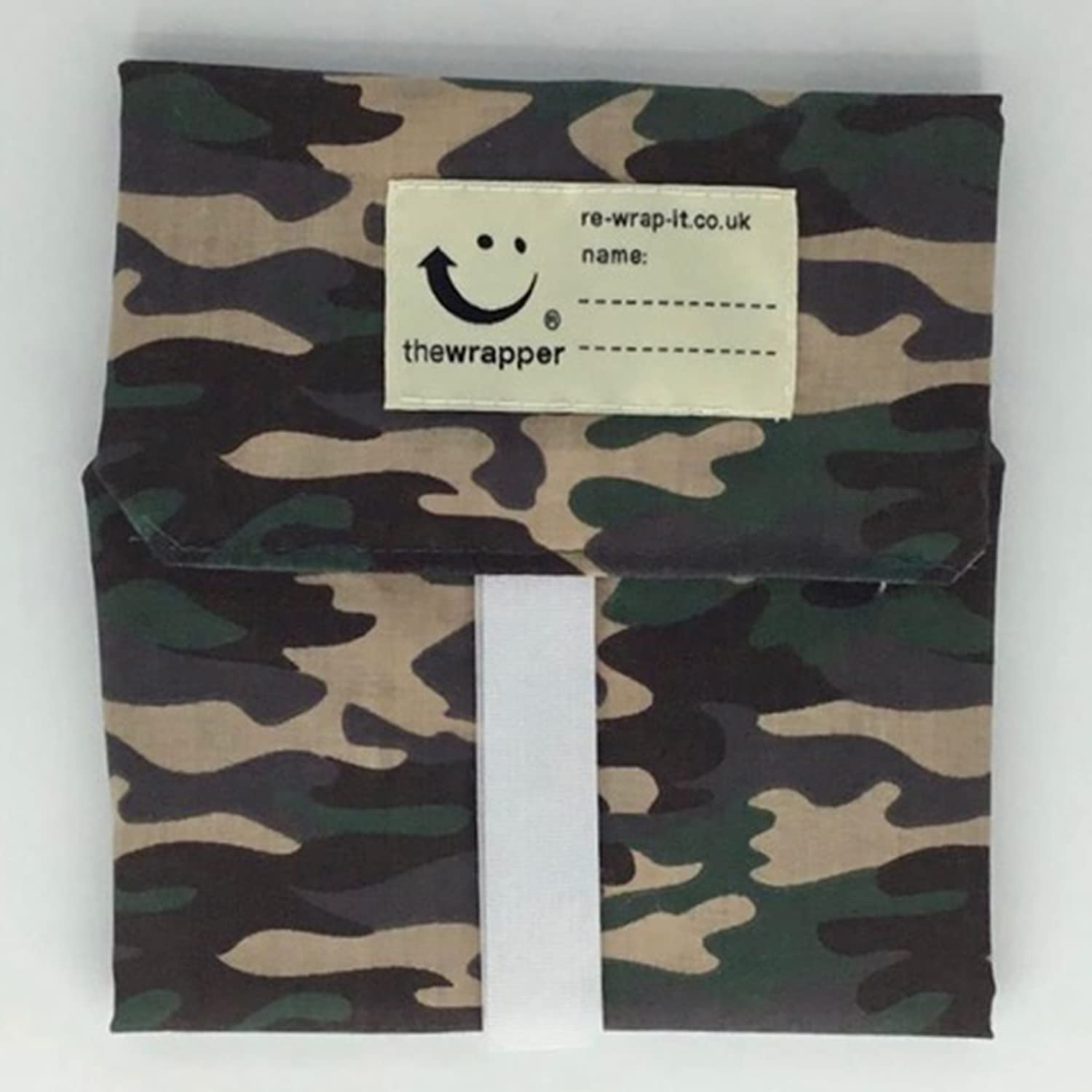 the Wrapper, Re Wrap It Sandwich Bags, New Camouflage, No Waste Packaging, Eco Friendly, Reusable Food Wraps. Made In Scotland.