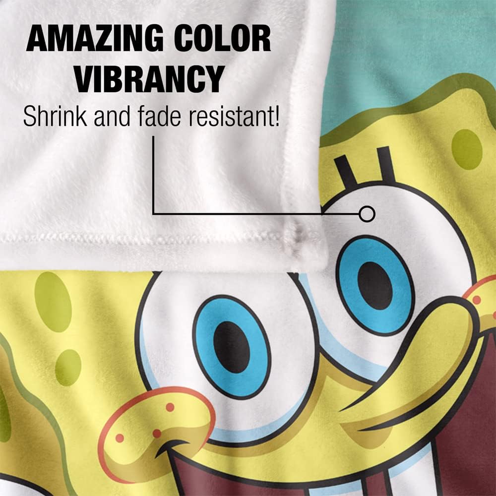 Spongebob Blanket, 50"x60" Spongebob Character Cropped Silky Touch Super Soft Throw Blanket