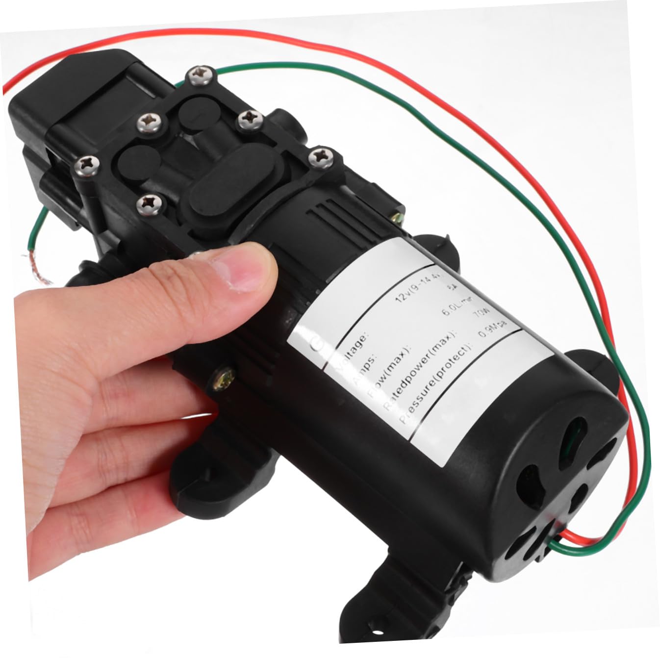 Bomba de Diafragma Eléctrica Autocebante 12v 70w Negra para Pulverización y Limpieza Alta Presión Mini Bomba Agua Coche