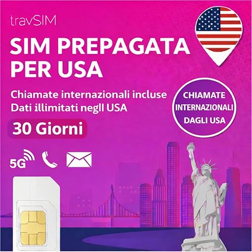 travSIM Tarjeta SIM de EE. UU. | Utiliza la red T-Mobile | Datos de 50 GB, llamadas nacionales ilimitadas y mensajes de texto | La tarjeta SIM para