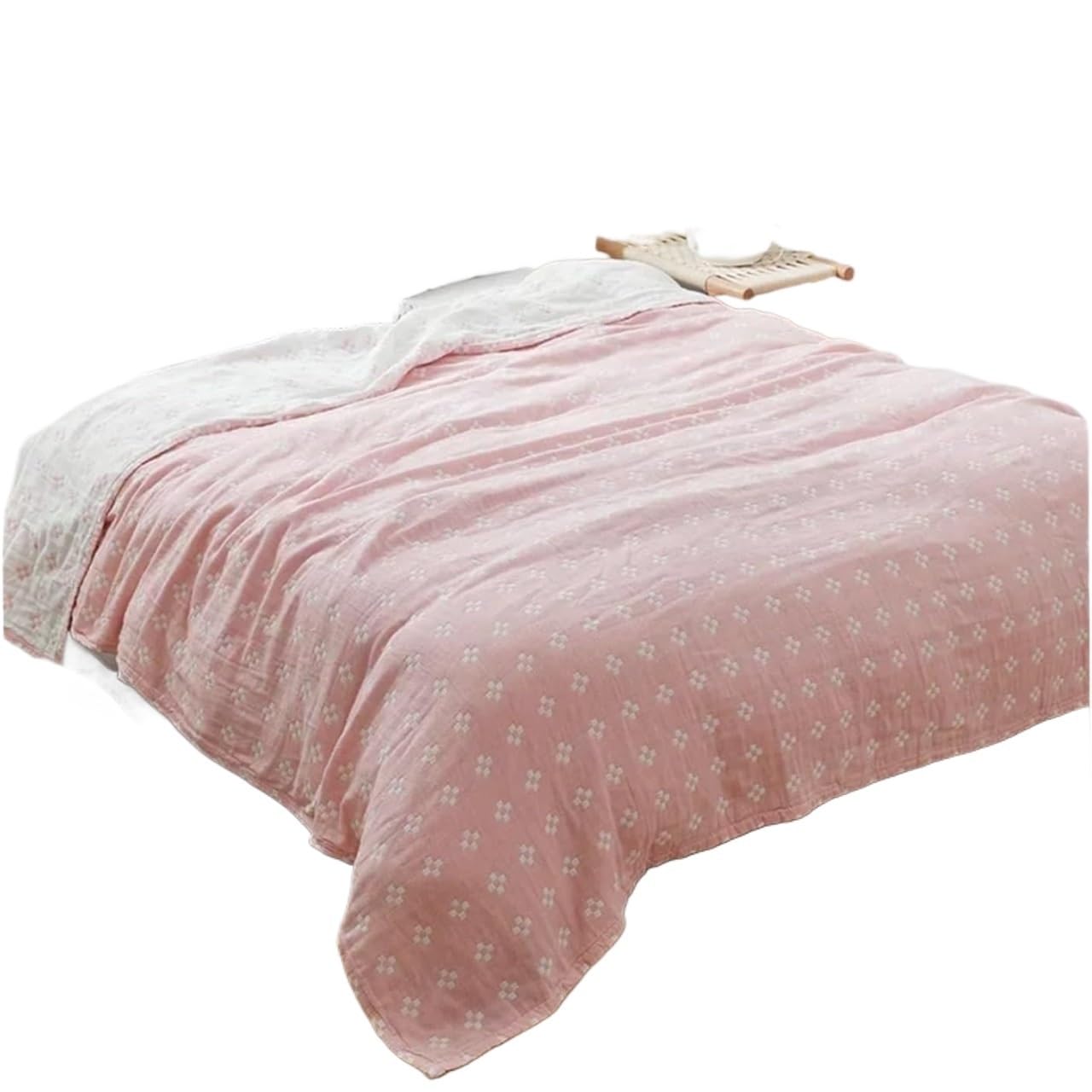 Breathable Cooling Cotton Muslin Blanket Multicolor Multiple Sizes(Color6,200x230cm)