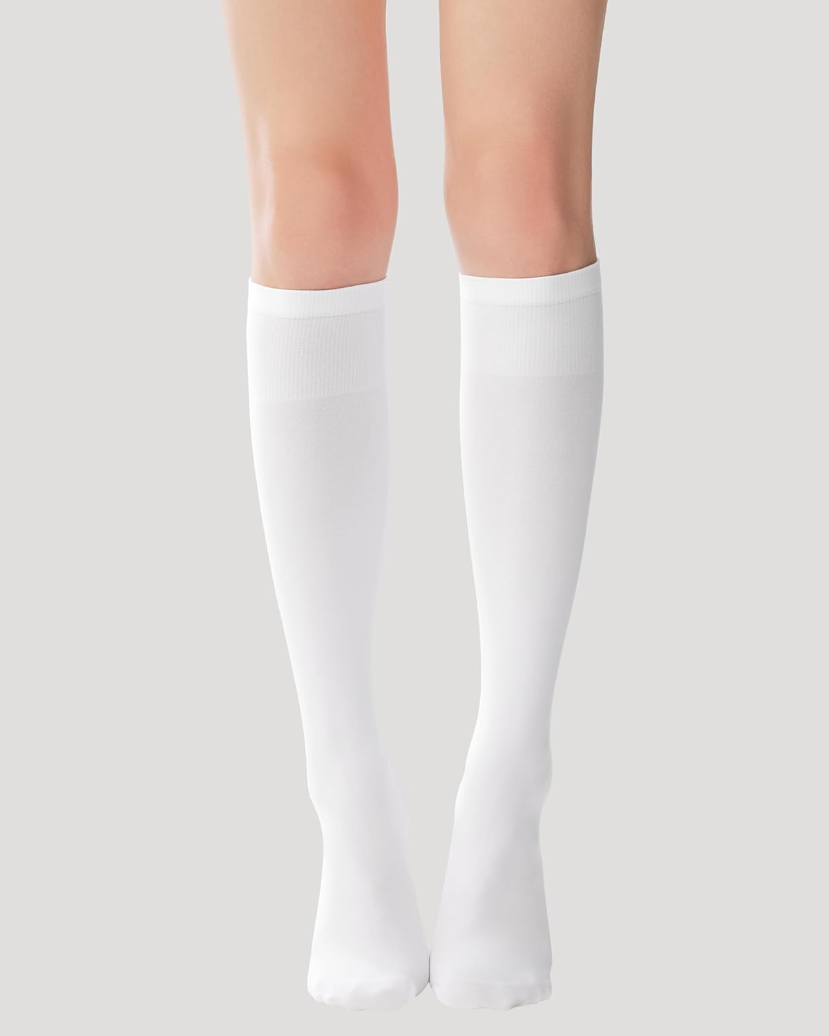 24-Color Knee High Socks, 80 Den Opaque, Wide Comfort Band