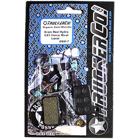 Truckerco disc brake pads organic semi metallic compatible with Sram flat mount road and level mtb, tlm ult red rival force cx 22 1 A1 Cover