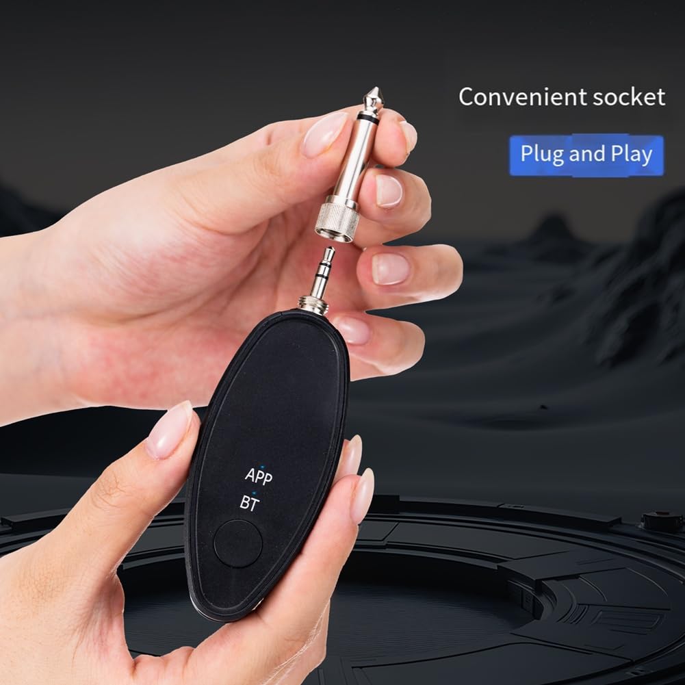Adattatore Ricevitore Audio 3,5/6,5 mm Aux Wireless Bluetooth 5.2 Splitter Musicale per Karaoke Trasmissione in Diretta Rimozione Vocale