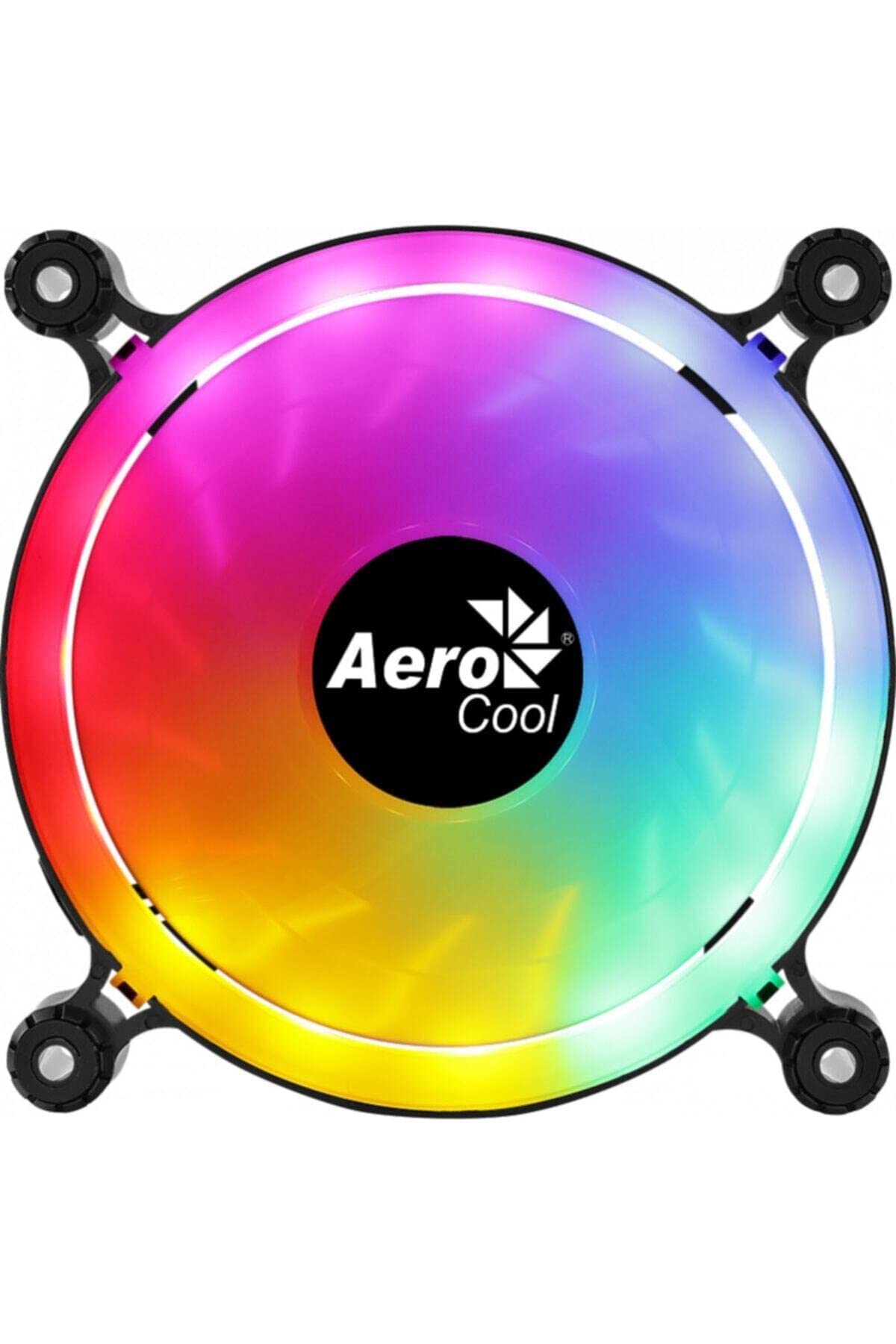 Aerocool SPECTRO12, Ventilateur PC 120mm RGB, Silencieux, Anti-​vibration, Molex, 120x120x25 mm
