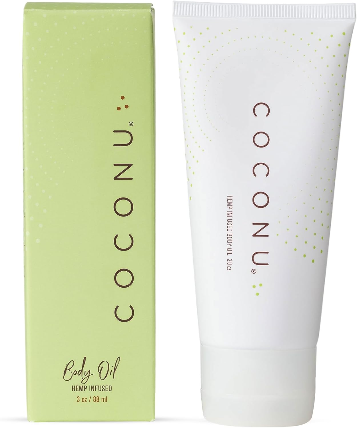 Coconu Hemp Infused Moisturizing Oil | Organic Coconut Oil Formula | Nourishing Skin Oil | Fragrance-Free | 3 oz