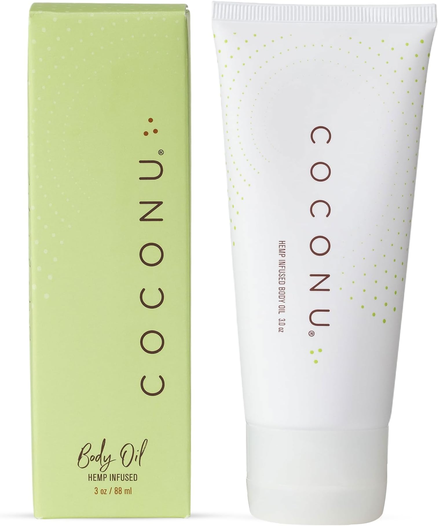 Coconu Hemp Infused Moisturizing Oil | Organic Coconut Oil Formula | Nourishing Skin Oil | Fragrance-Free | 3 oz