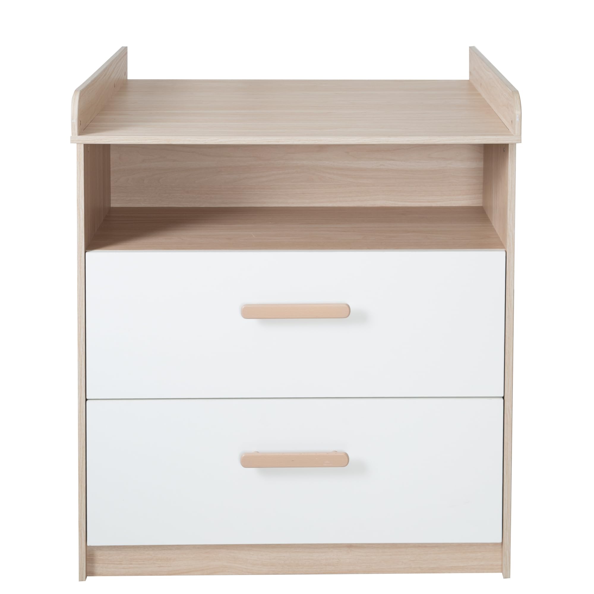 Roba Fasciatoio Cabane Comò per Bambini con Cassetti Estraibili Bianco/Rovere