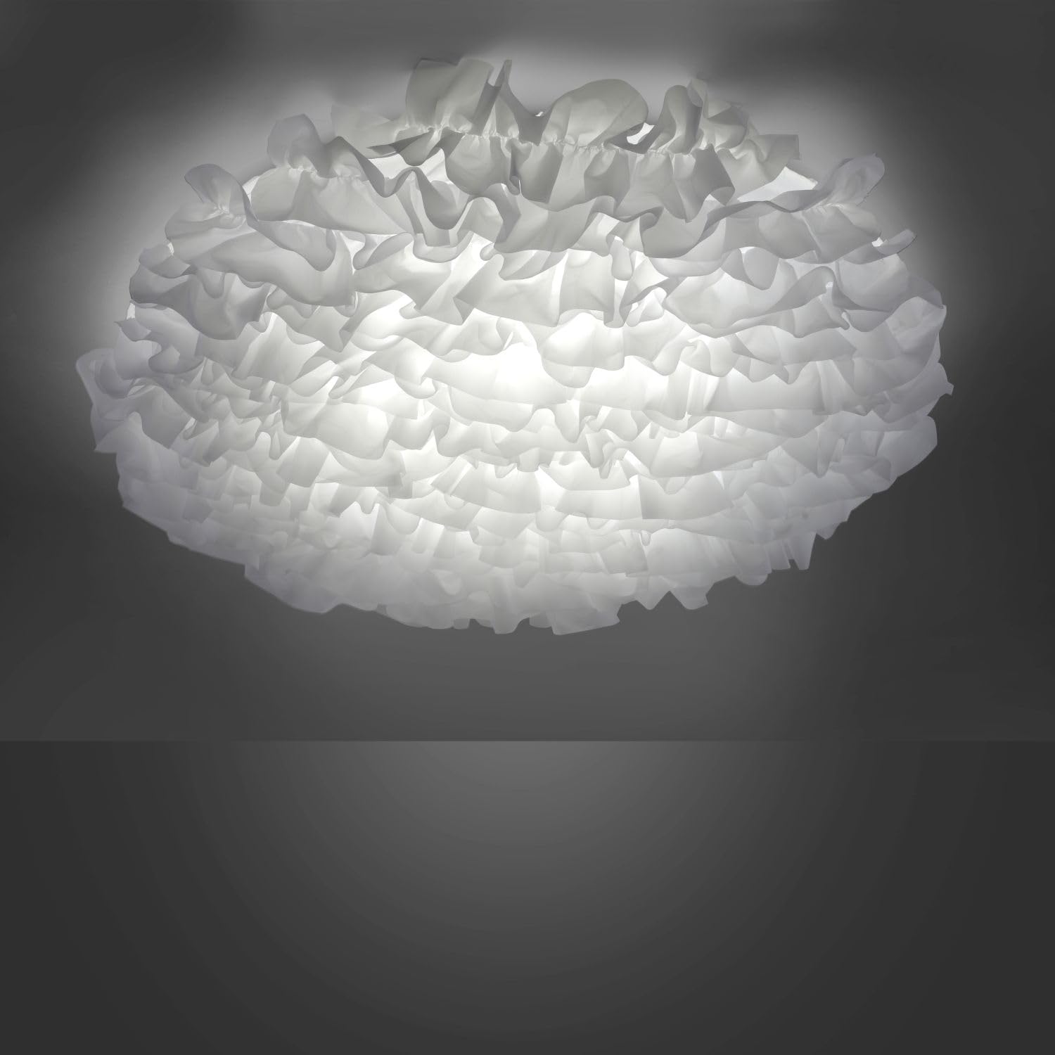 LED Deckenleuchte Stoffschirm Weiß Wohnzimmer Schlafzimmer Esszimmer Ø75 cm 2700-5000 K dimmbar Smart Home RGB Farbwechsel Deckenlampe blendarm
