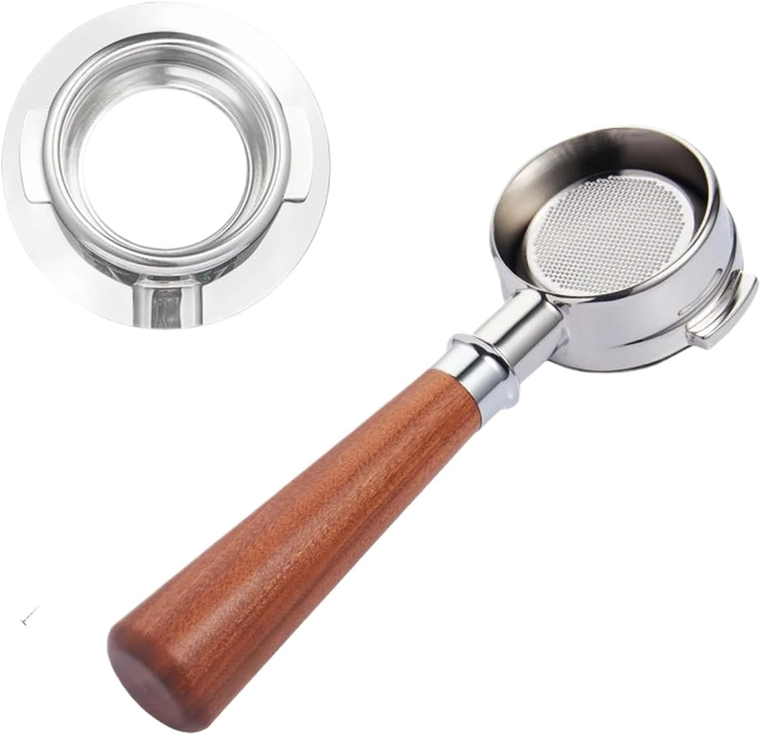Coffee Portafilters Accessory 58mm Espresso Machines Parts Bottomless Coffee Machine Filter Baskets Handle(Spiral rod 2pcs)