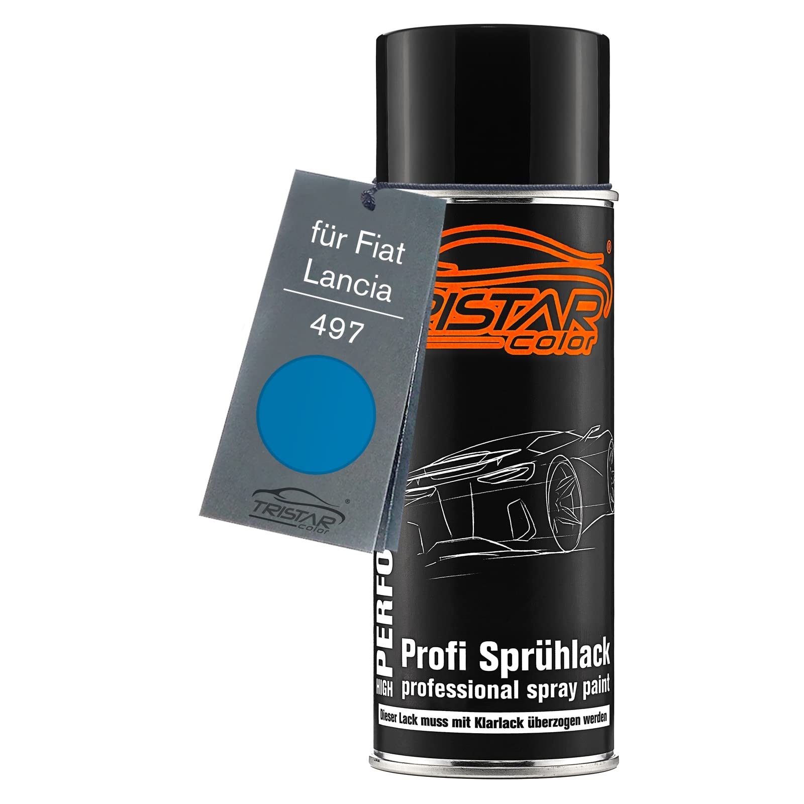 TRISTARcolor Car paint Spray can for Fiat/Lancia 497 Blu Cannes Base coat spray can 400ml