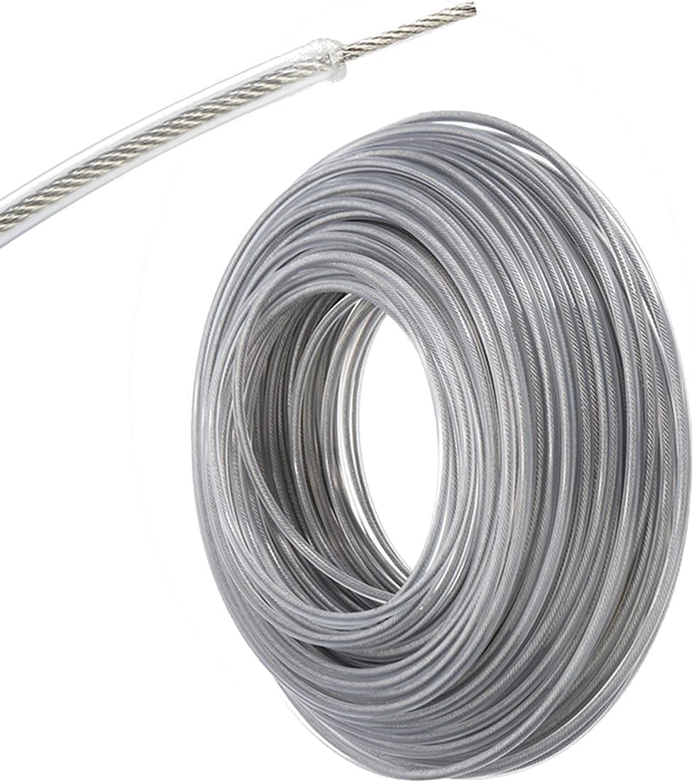 Nylon Steel Trimmer Lines Diameter 0.106 inch by Length 98 feet VÉZAAR Weeds Lawn Mower Wire Grass Brush Cutter String Line