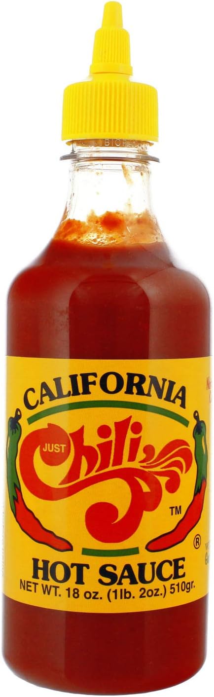 Just Chili California Hot Sauce, 18-ounce Bottle (Case of 12)