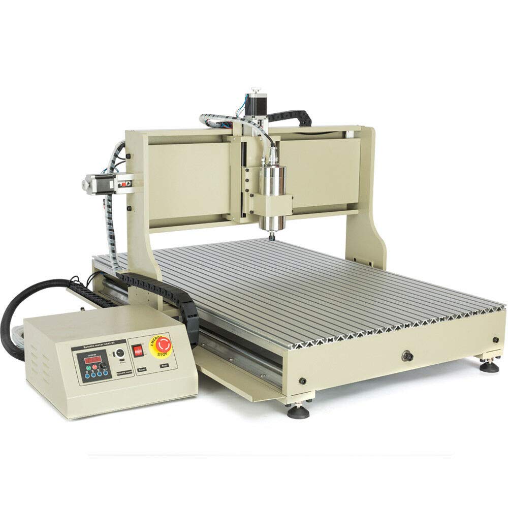 LiFuJunDong 4 Axis USB CNC6090 Router Engraving Machine w/Limited Switch 3D Milling Machine w/Controller 110V 2.2KW VFD Water-Cooling Router Engraving Machines (6090 2.2KW 4AXIS)