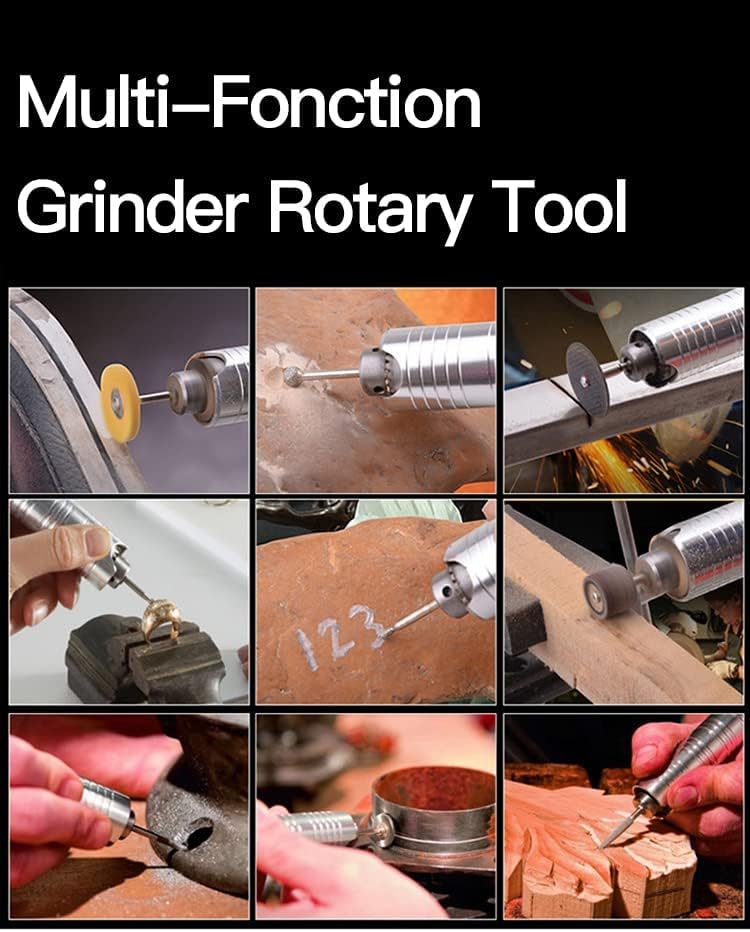 Miniatura 9 de Herramienta Rotatoria de Eje Flexible de 380W con Pedal de Pie de Velocidad Sin Escalones, Kit Tallador Amoladora Colgante de Metal Multifunción -