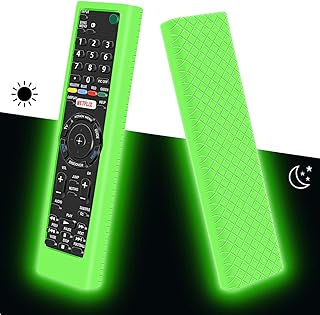 Silicone Protective Case for Sony RMT-TX100U RMT-TX102U RMT-TX200U RMF-TX300U RMF-TX310U Bravia Smart TV Remote Cover Replacement Holder Antislip Covers for Sony Universal Remote Control (Glow Green)