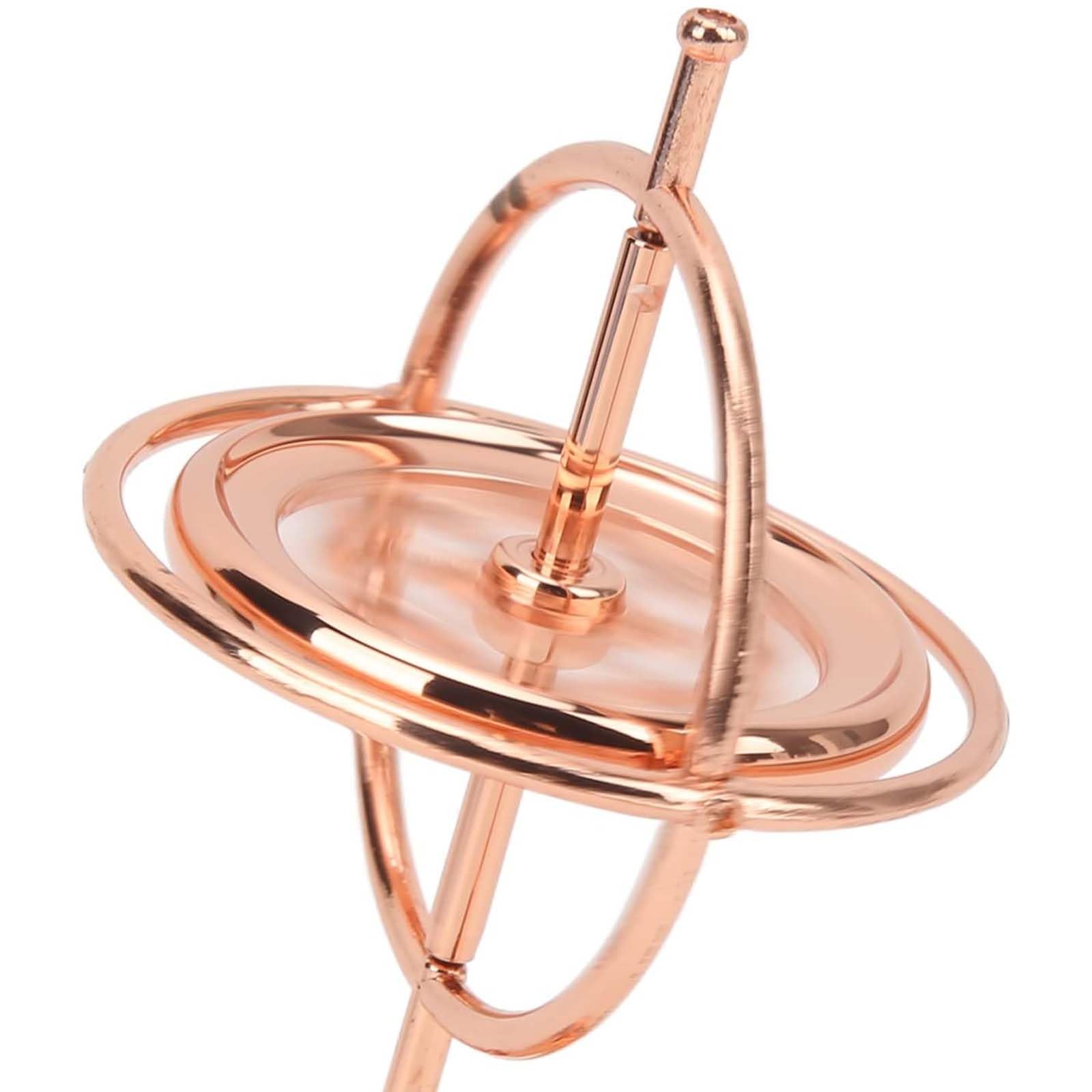 Gyroscope, Premium Metal Stress Relief Gyroscope Toy, Floating Physics Toy for Adults and Kids, Desktop Gyroscopes in Rose Gold — Amazon image 4