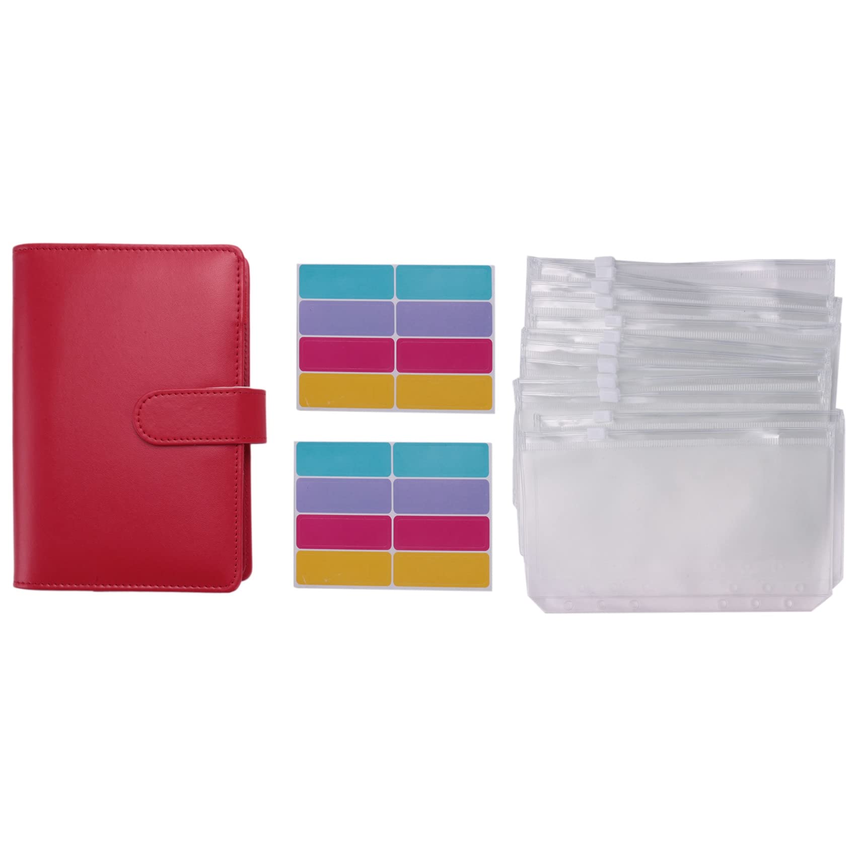 XIAOJUN Budgeting Cash Envelope, 15 Pcs Budget Binders Set, with Cash Envelope, A6 Binder, for Saving Money Envelope Storage Bag