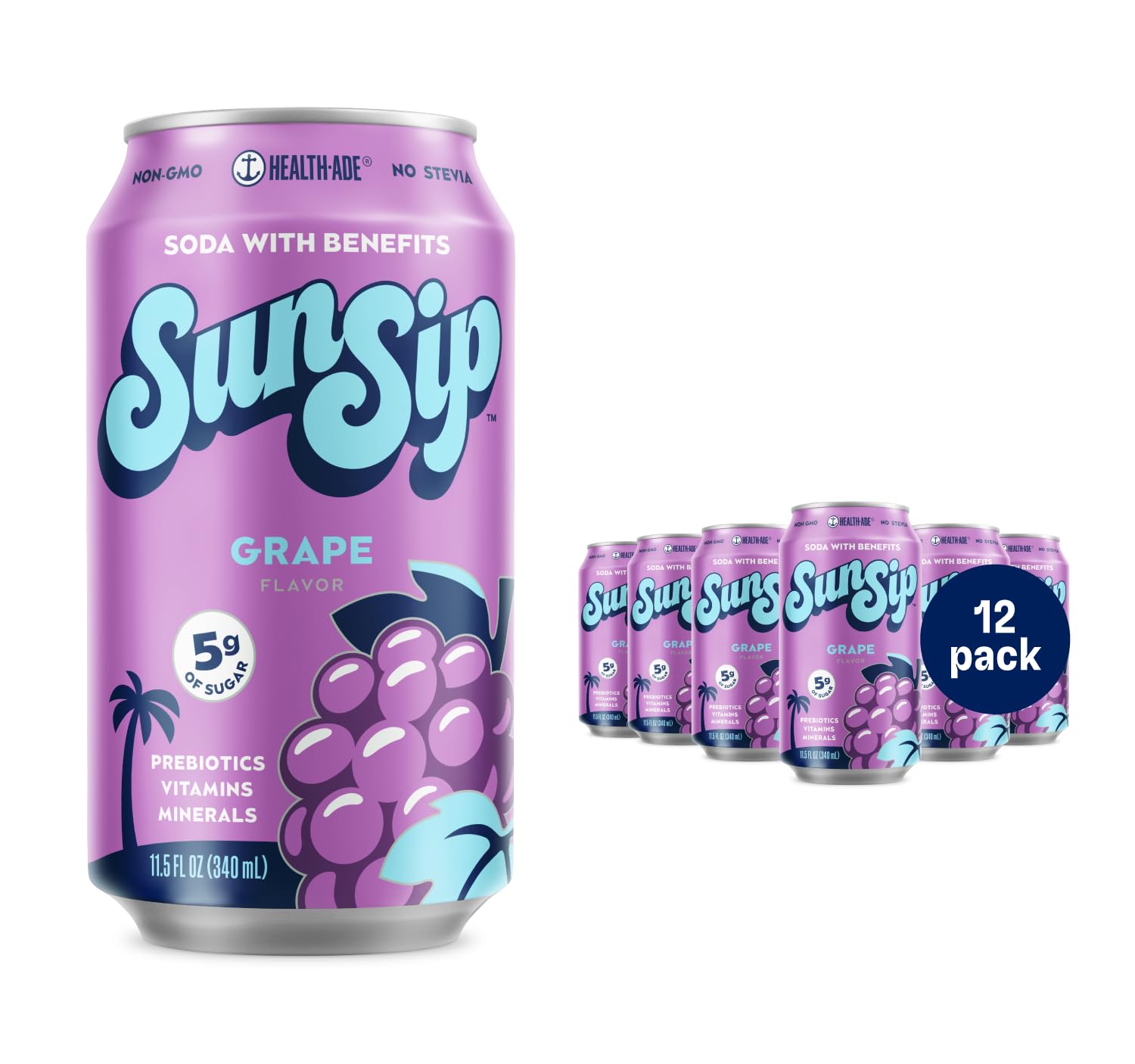 Amazon.com : SunSip Prebiotic Soda by Health-Ade, Better-for-You
