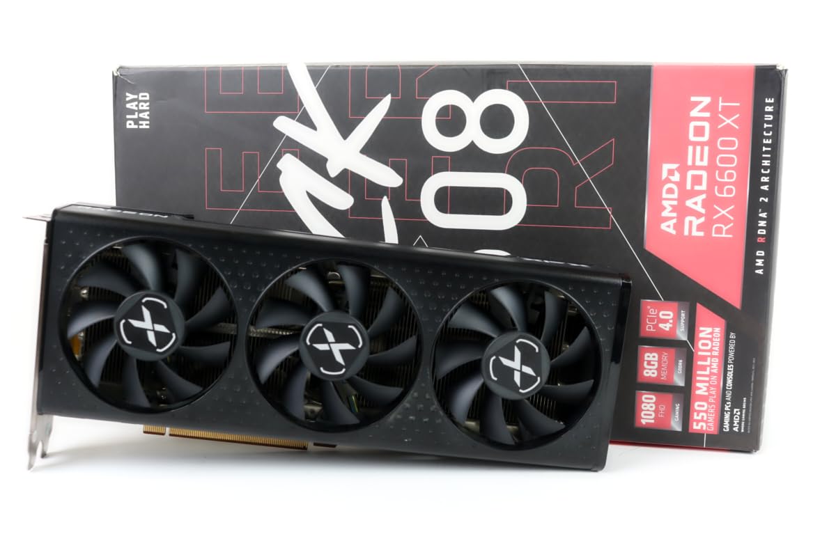 XFX RX6600XT Merc308 ほぼ新品 Amazon.com: XFX Speedster QICK308 Radeon RX 6600 XT Black
