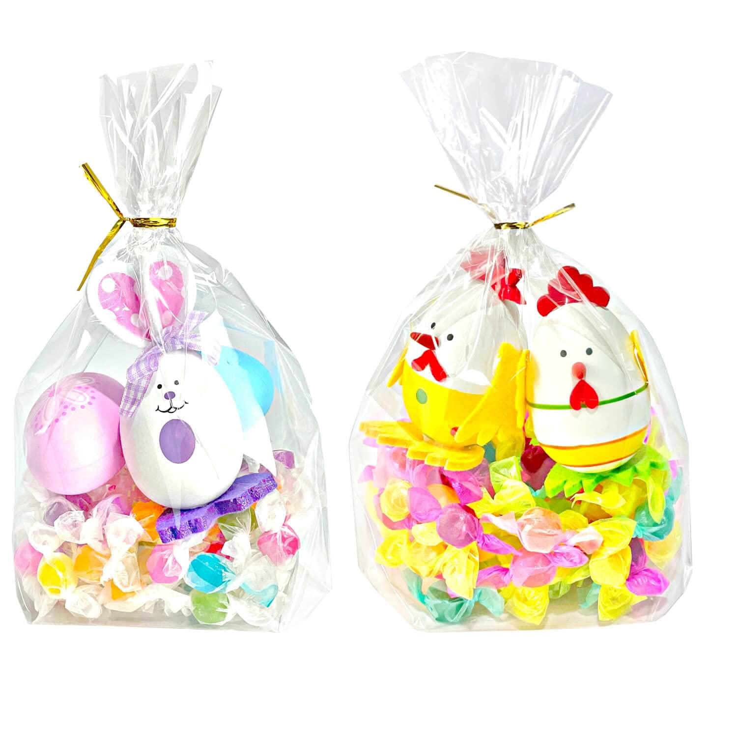 PigPotParty Cellophane Treat Bags 7x10 Inch, 100 Pack, Clear Goodie Bags